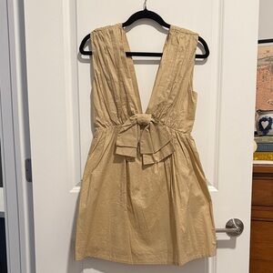 Anthropologie Elegant Tan Sleeveless Dress